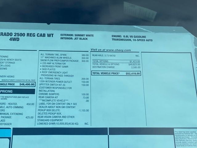 2026 Chevrolet Silverado 2500HD Work Truck