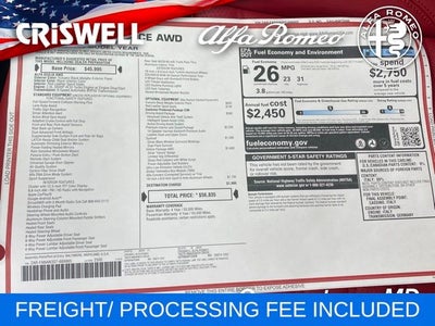 2025 Alfa Romeo Giulia GIULIA AWD