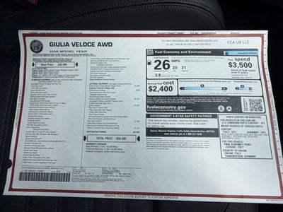2026 Alfa Romeo Giulia GIULIA AWD