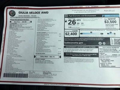 2026 Alfa Romeo Giulia GIULIA AWD