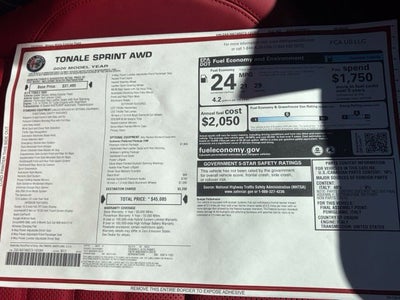 2026 Alfa Romeo Tonale TONALE SPRINT AWD
