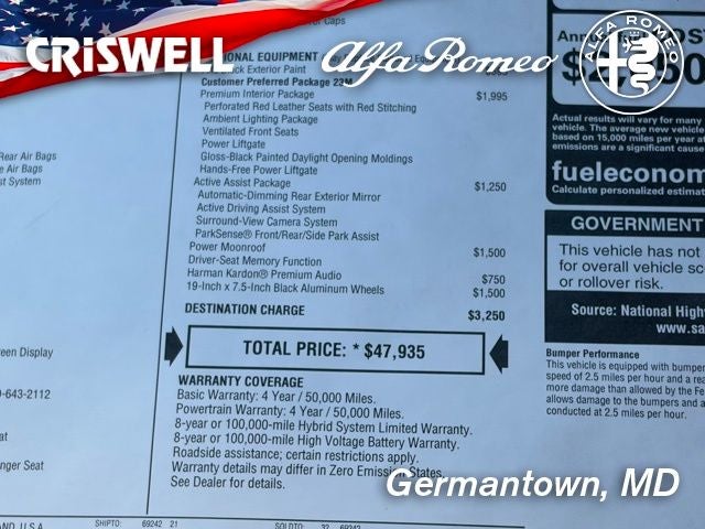 2026 Alfa Romeo Tonale TONALE SPRINT AWD