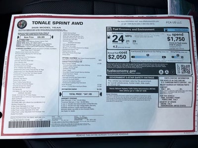 2026 Alfa Romeo Tonale TONALE SPRINT AWD
