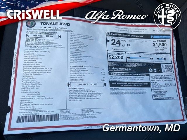 2025 Alfa Romeo Tonale TONALE AWD