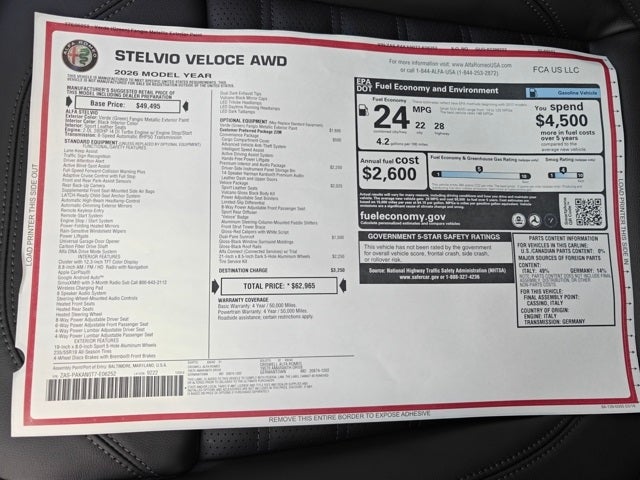 2026 Alfa Romeo Stelvio STELVIO AWD