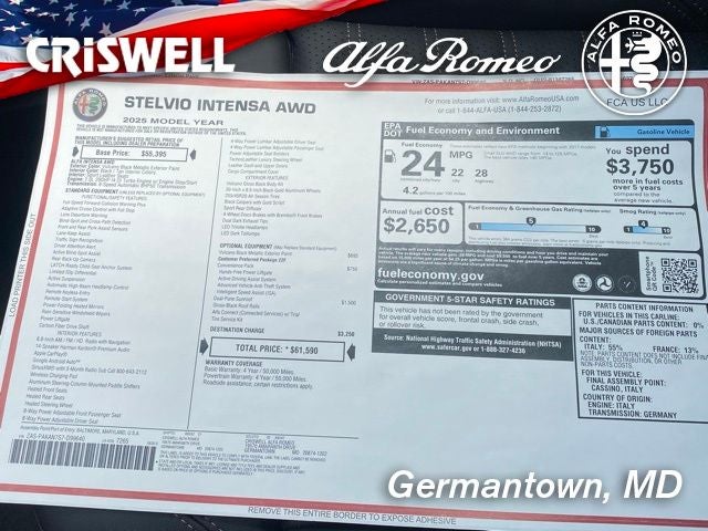 2025 Alfa Romeo Stelvio STELVIO INTENSA AWD