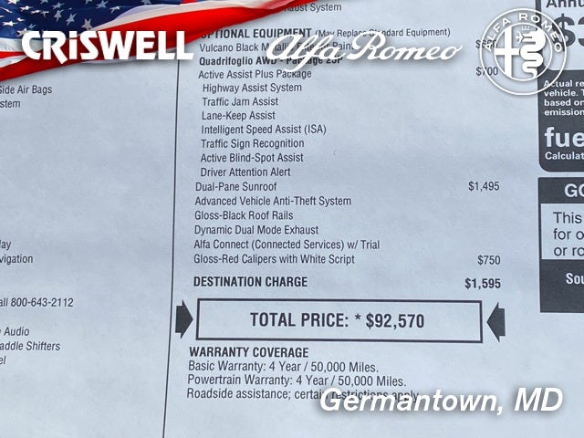 2024 Alfa Romeo Stelvio STELVIO QUADRIFOGLIO AWD