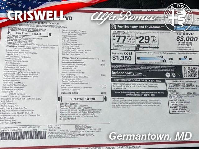 2024 Alfa Romeo Tonale TONALE Ti EAWD