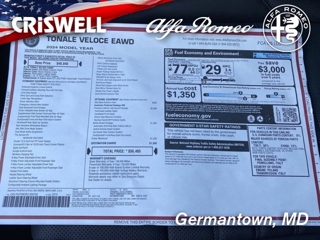 2024 Alfa Romeo Tonale Veloce