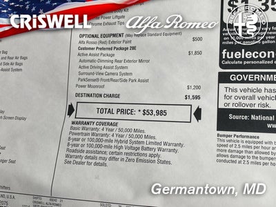 2024 Alfa Romeo Tonale TONALE VELOCE EAWD