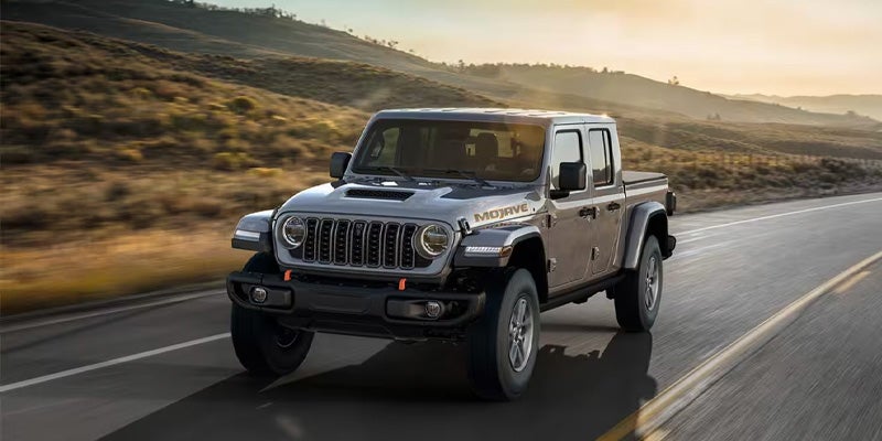 Jeep Gladiator running on road
